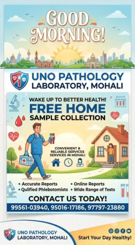 Uno Pathology Laboratory Mohali Free Home Sample Collection